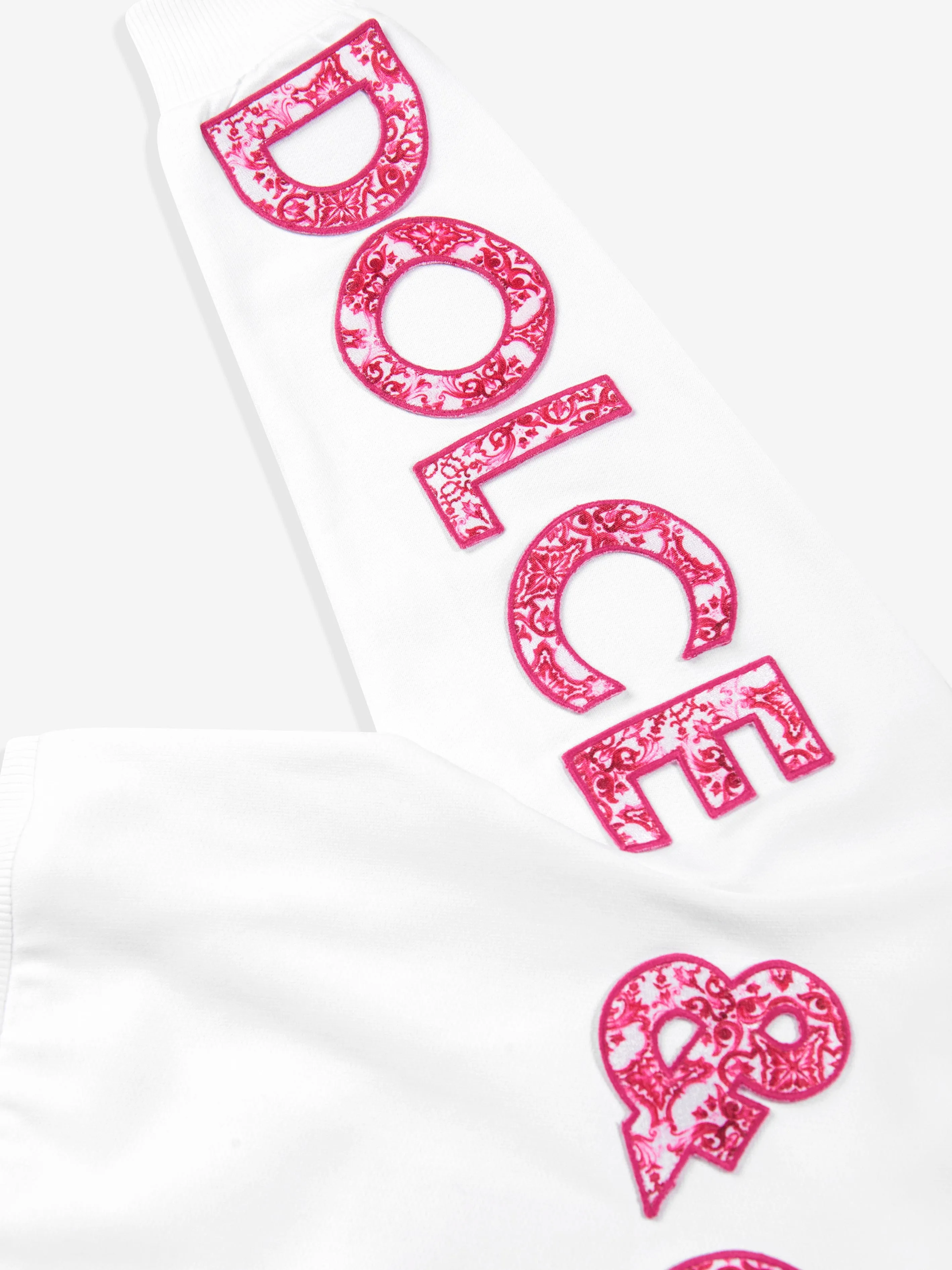Dolce & Gabbana Mädchen Logo Hoodie in Weiß