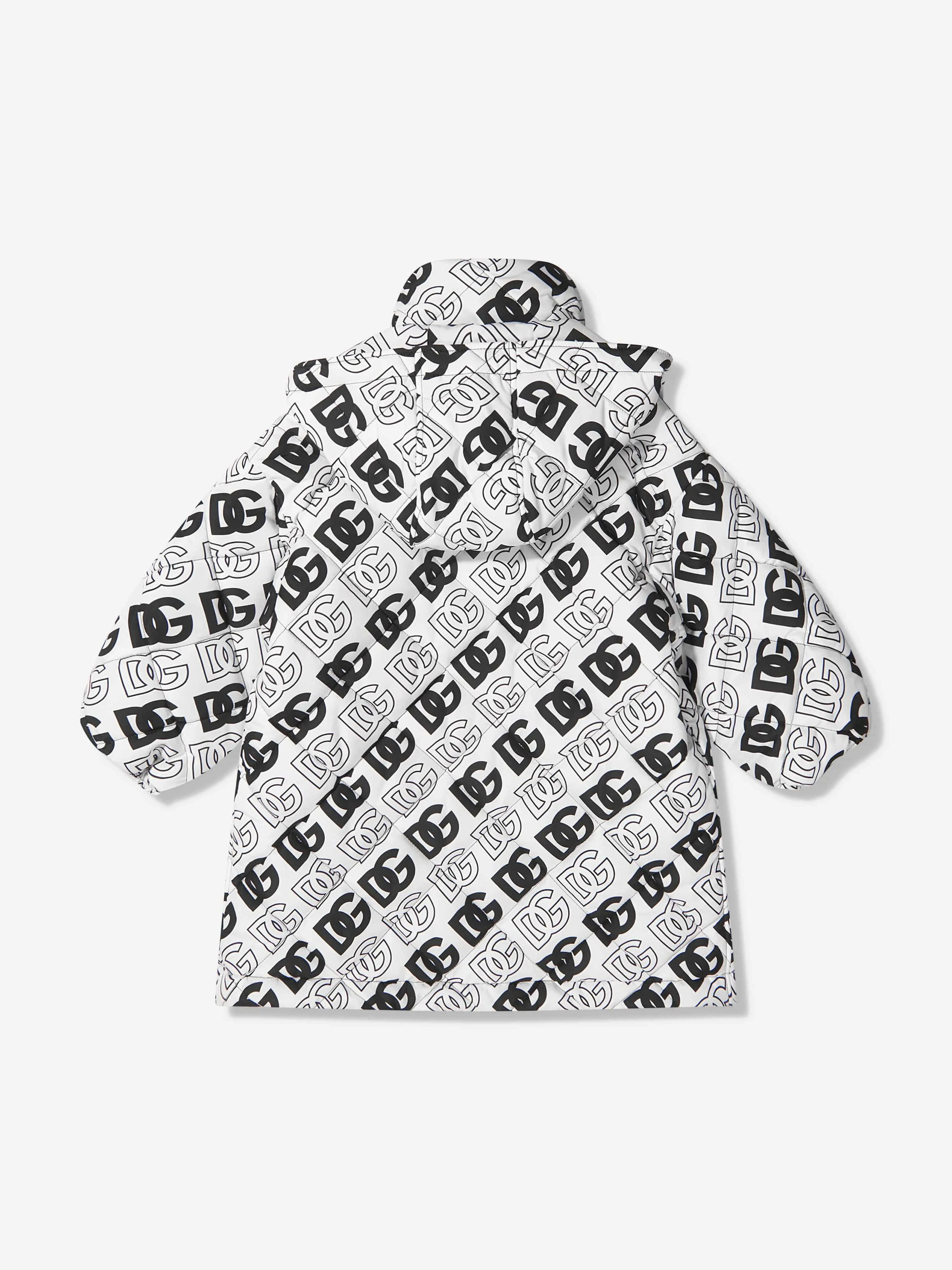Dolce & Gabbana Kids Kapuzenjacke mit All-Over-Logo-Print