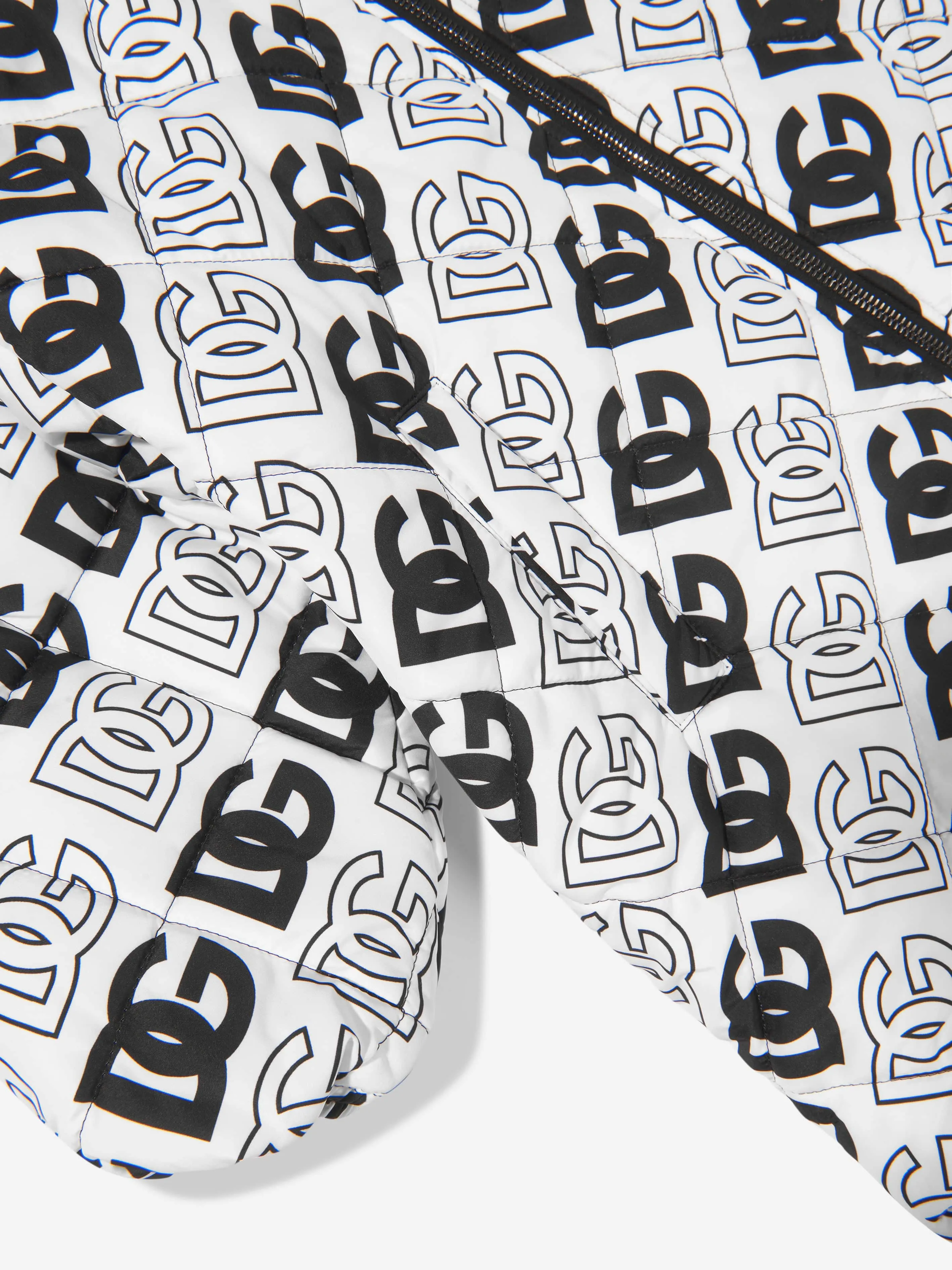 Dolce & Gabbana Kids Kapuzenjacke mit All-Over-Logo-Print