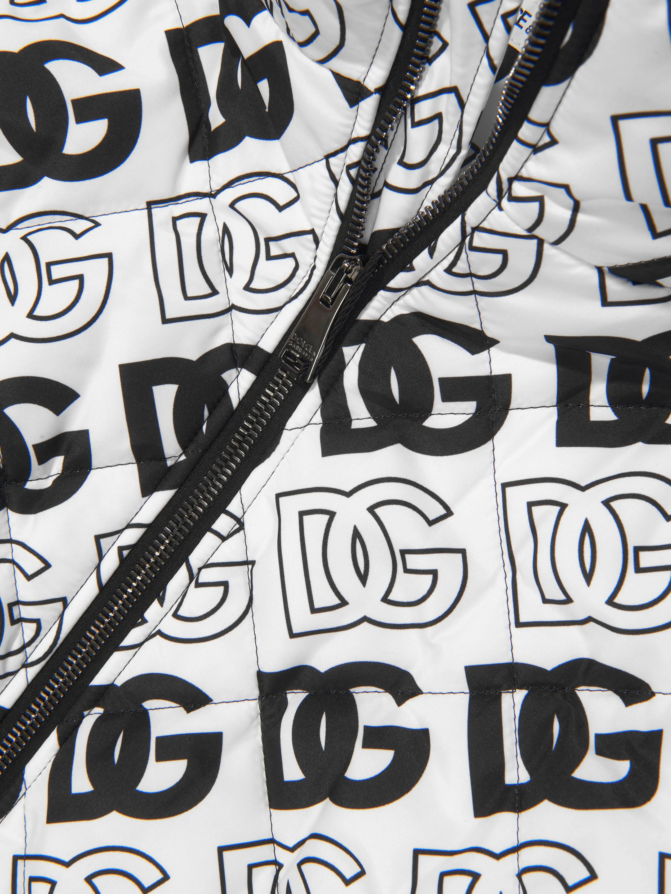 Dolce & Gabbana Kids Kapuzenjacke mit All-Over-Logo-Print
