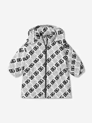 Dolce & Gabbana Kids Kapuzenjacke mit All-Over-Logo-Print