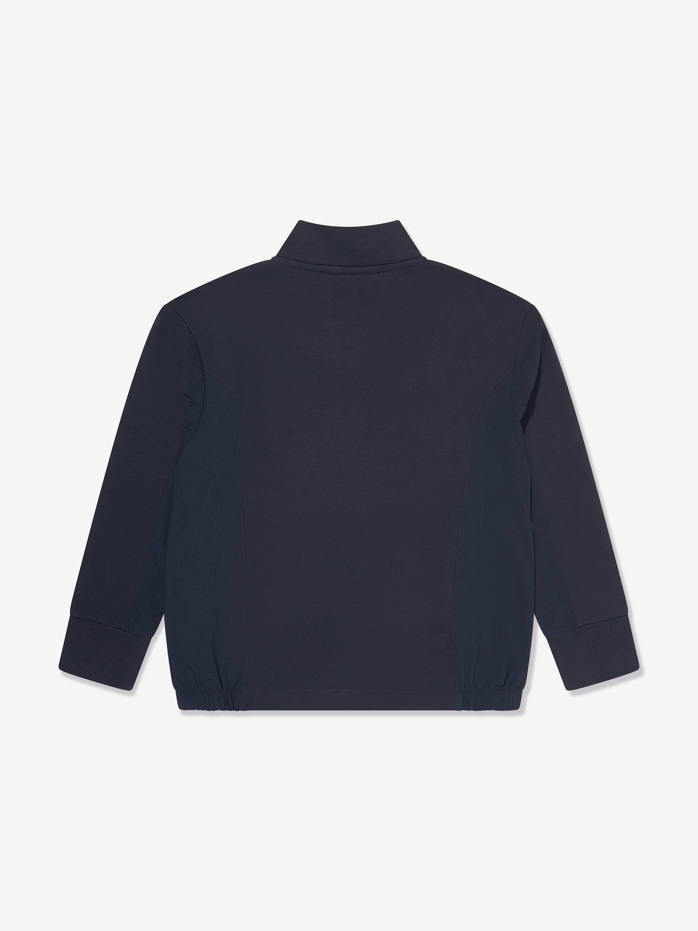 Emporio Armani Jungen Pullover mit halbem Reißverschluss in Marineblau