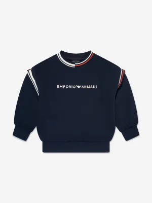 Emporio Armani Jungen Logo-Sweatshirt in Marineblau