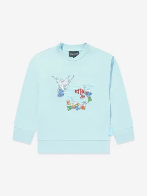 Emporio Armani Jungen Schlumpf Sweatshirt in Blau
