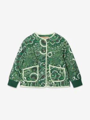 Etro Mädchen Blumen-Paisley-Jacke in Grün