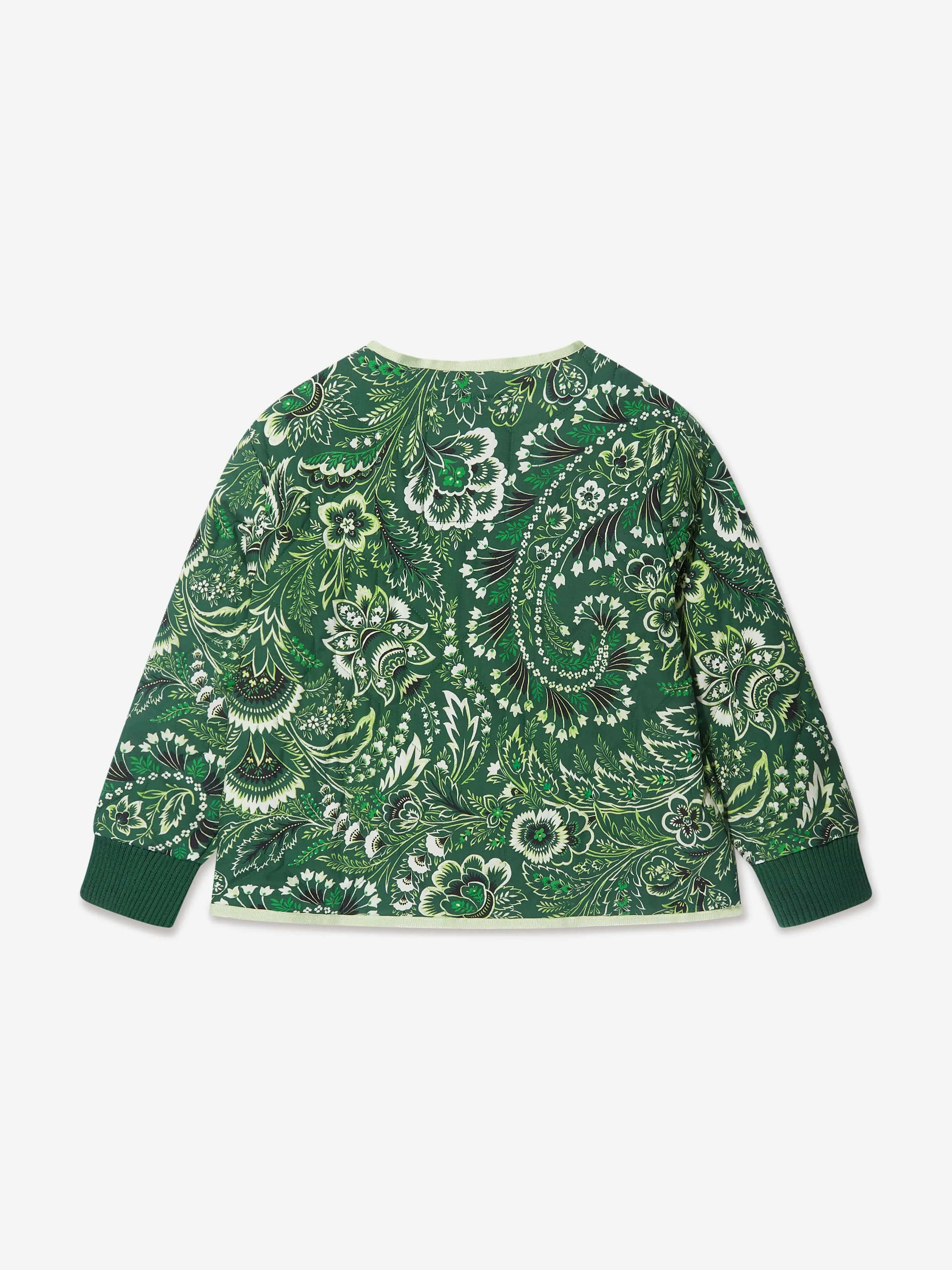 Etro Mädchen Blumen-Paisley-Jacke in Grün
