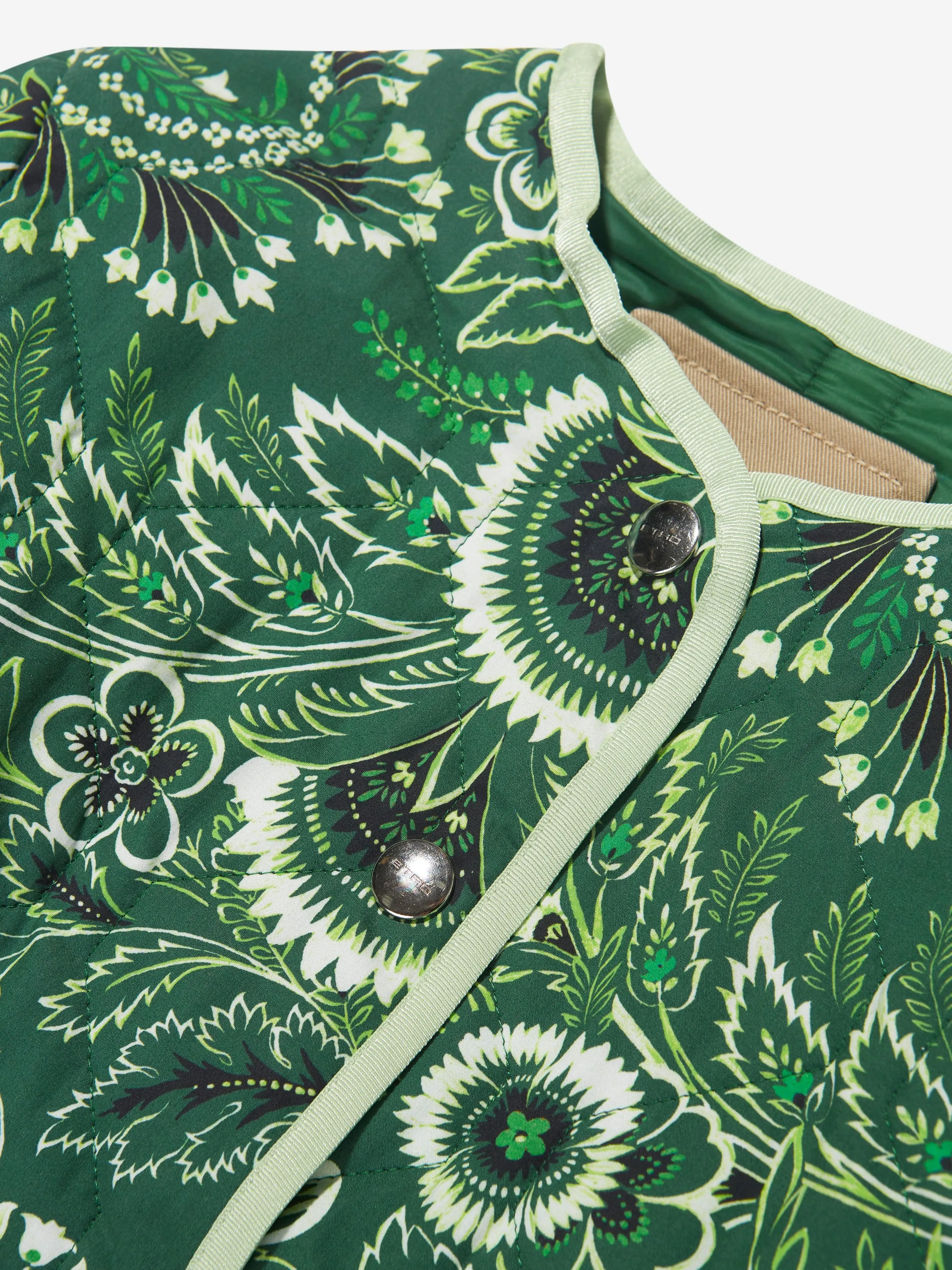 Etro Mädchen Blumen-Paisley-Jacke in Grün