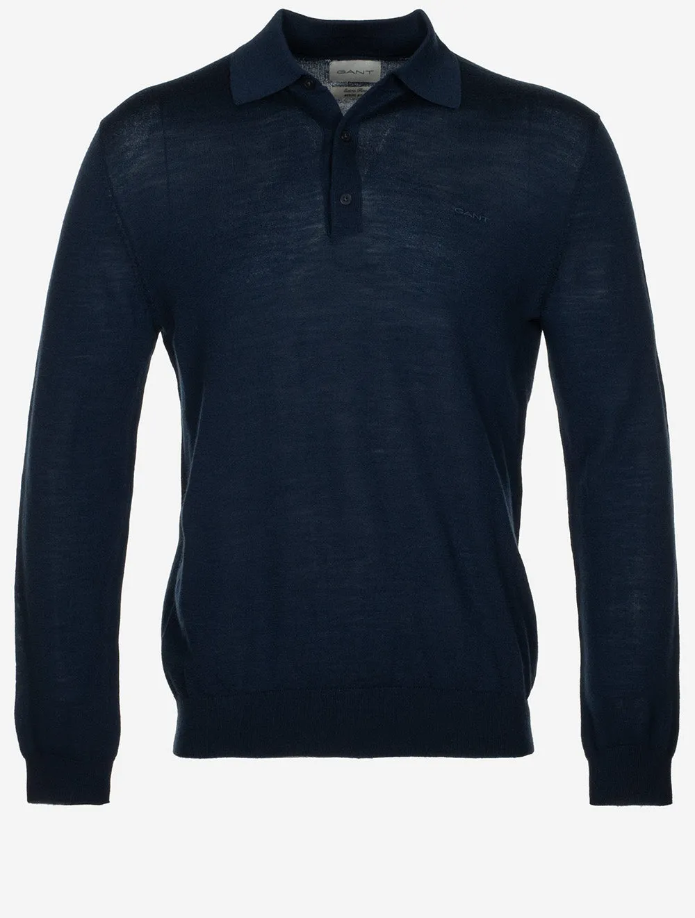 Extra Feine Merinowolle Polo Marine
