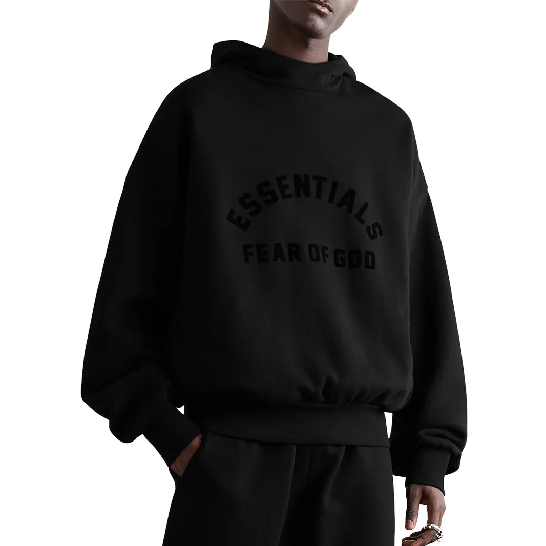 Fear Of God Essentials Schwarze Kapuzenpullover (SS23) Fear of God Essentials Kleidung