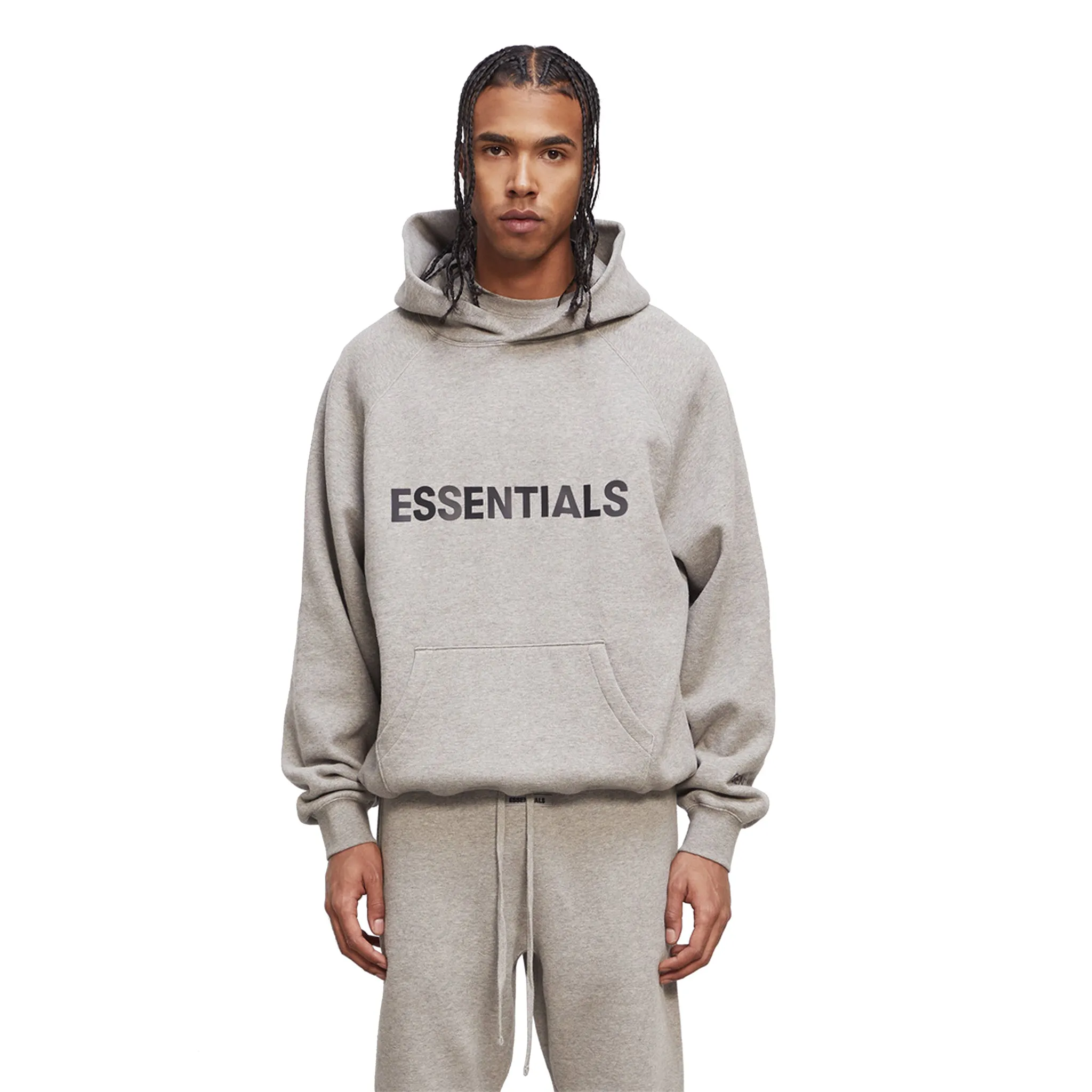 Fear Of God Essentials Heather Oatmeal Kapuzenpullover Fear of God Essentials Kleidung