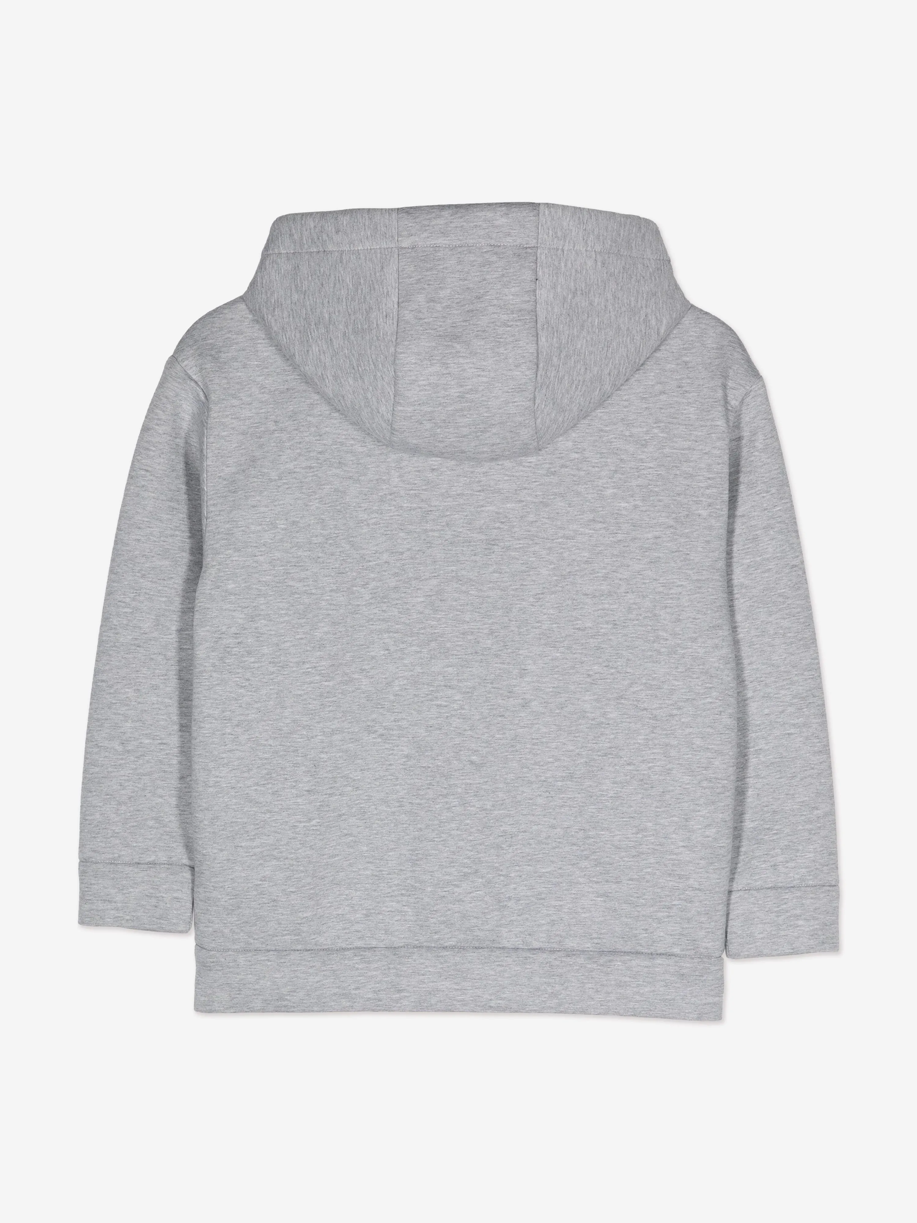 Fendi Kids FF Logo Reißverschluss-Pullover in Grau