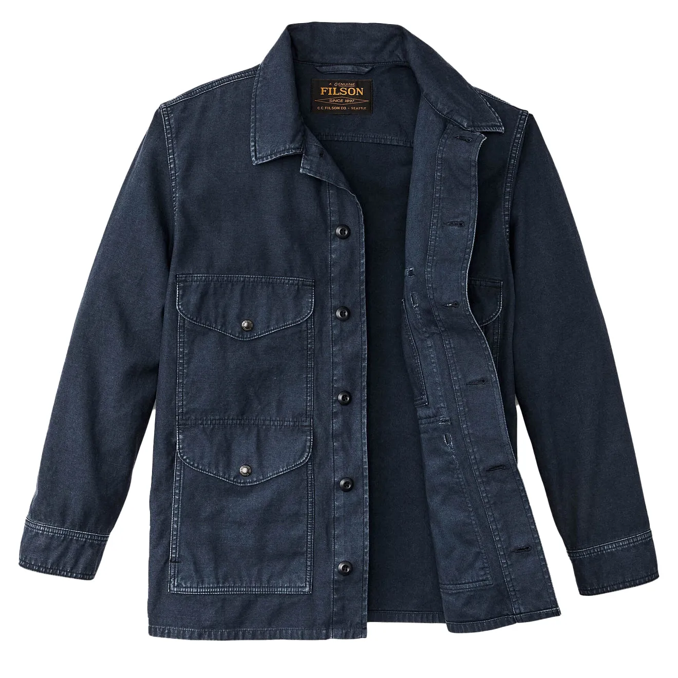 Filson Field Cruiser Umgekehrter Sateen Blau-Muschel