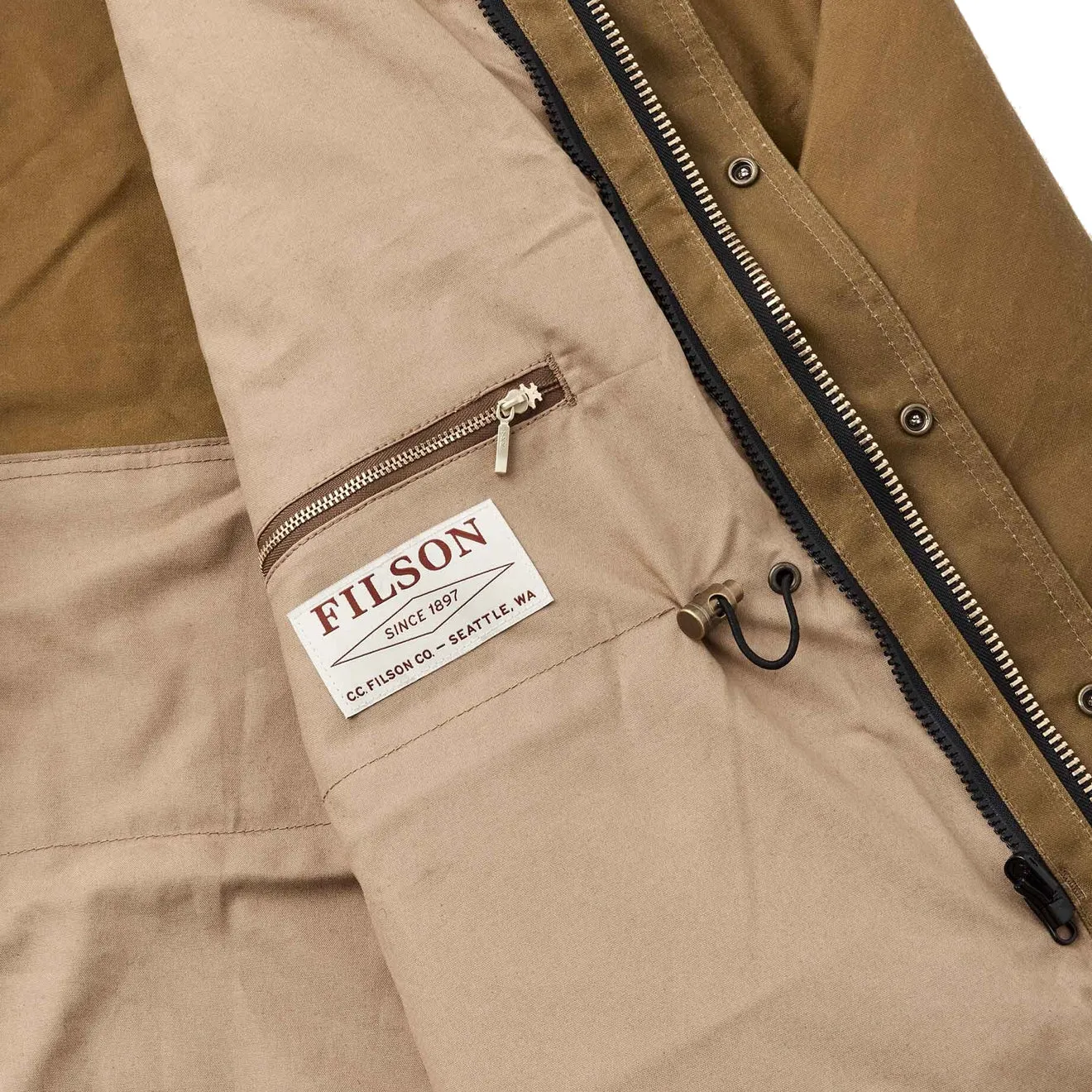 Filson Tin Cloth Feldjacke Dunkelbeige