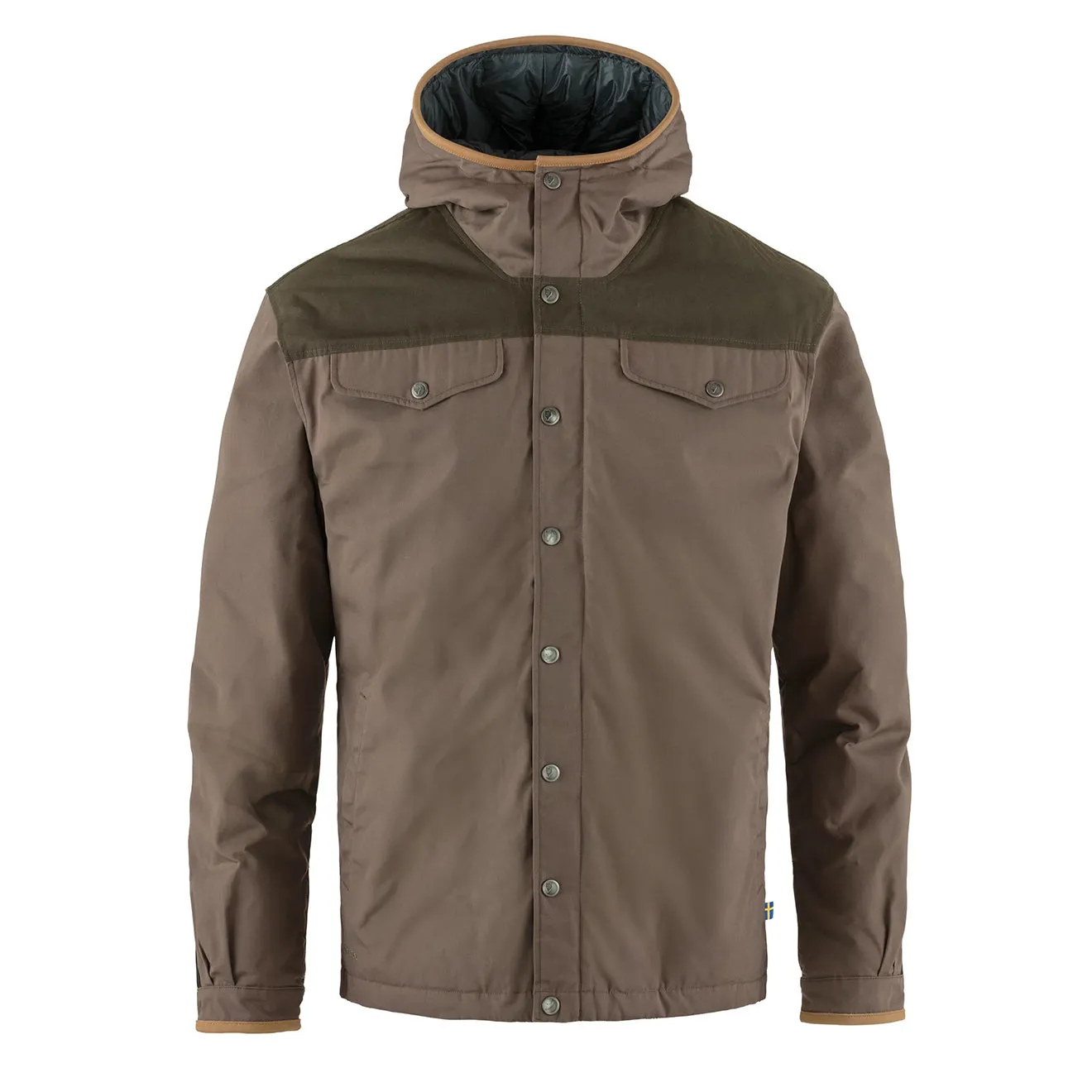 Fjallraven Grönland No. 1 Daunenjacke Wildleder Braun / Dunkeloliv
