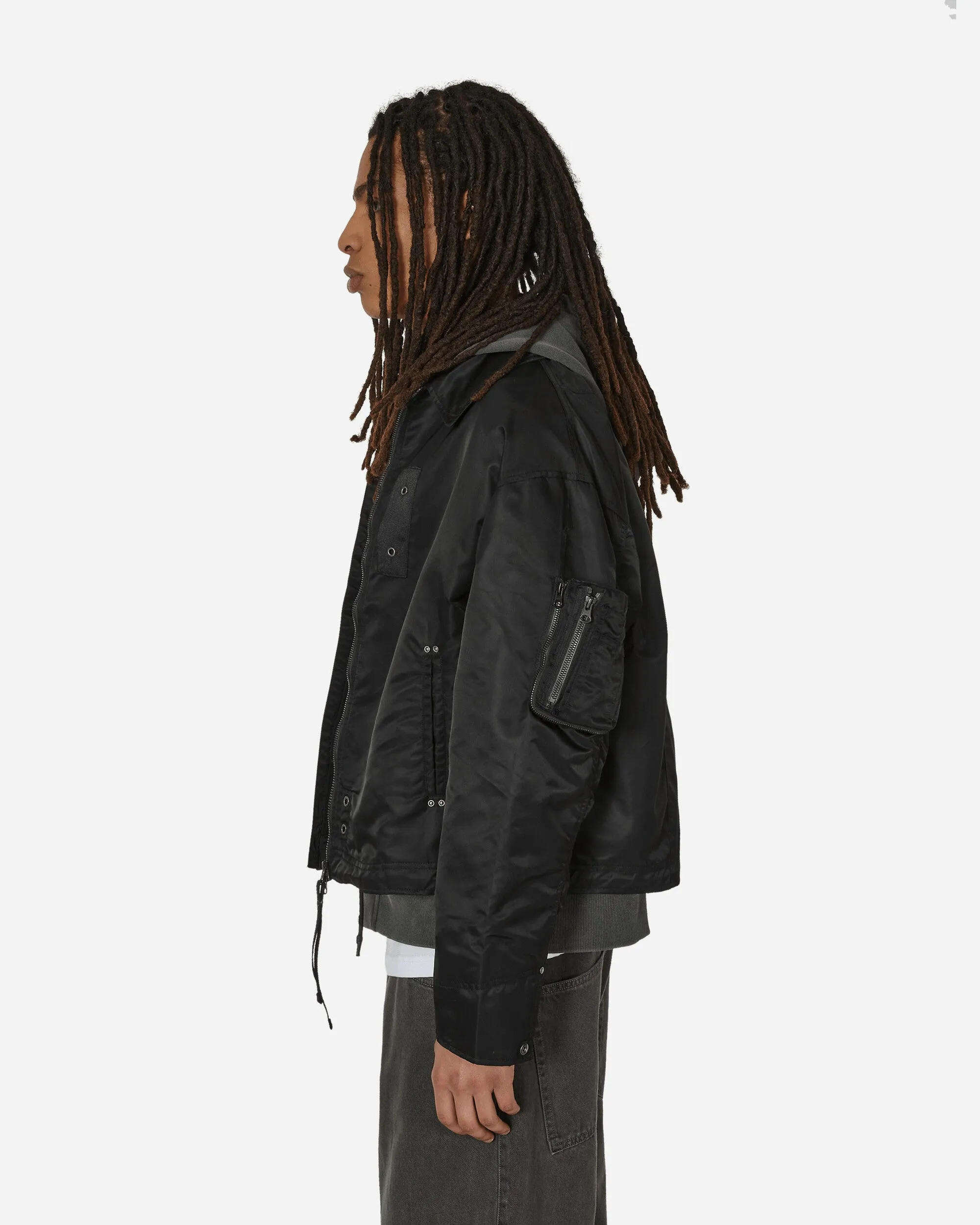 Fliegerjacke Schwarz