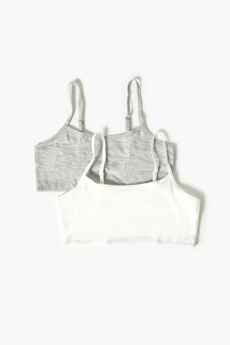 Forever 21 Mädchen Bralette Weiß/Heather Grau Forever 21
