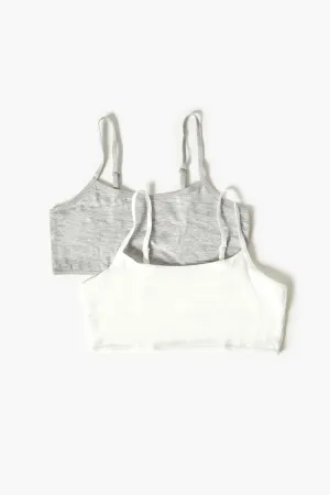 Forever 21 Mädchen Bralette Weiß/Heather Grau Forever 21