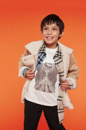 Forever 21 Kids Celestial Road Grafik-T-Shirt (Mädchen   Jungen) Creme/Mehrfarbig Forever 21