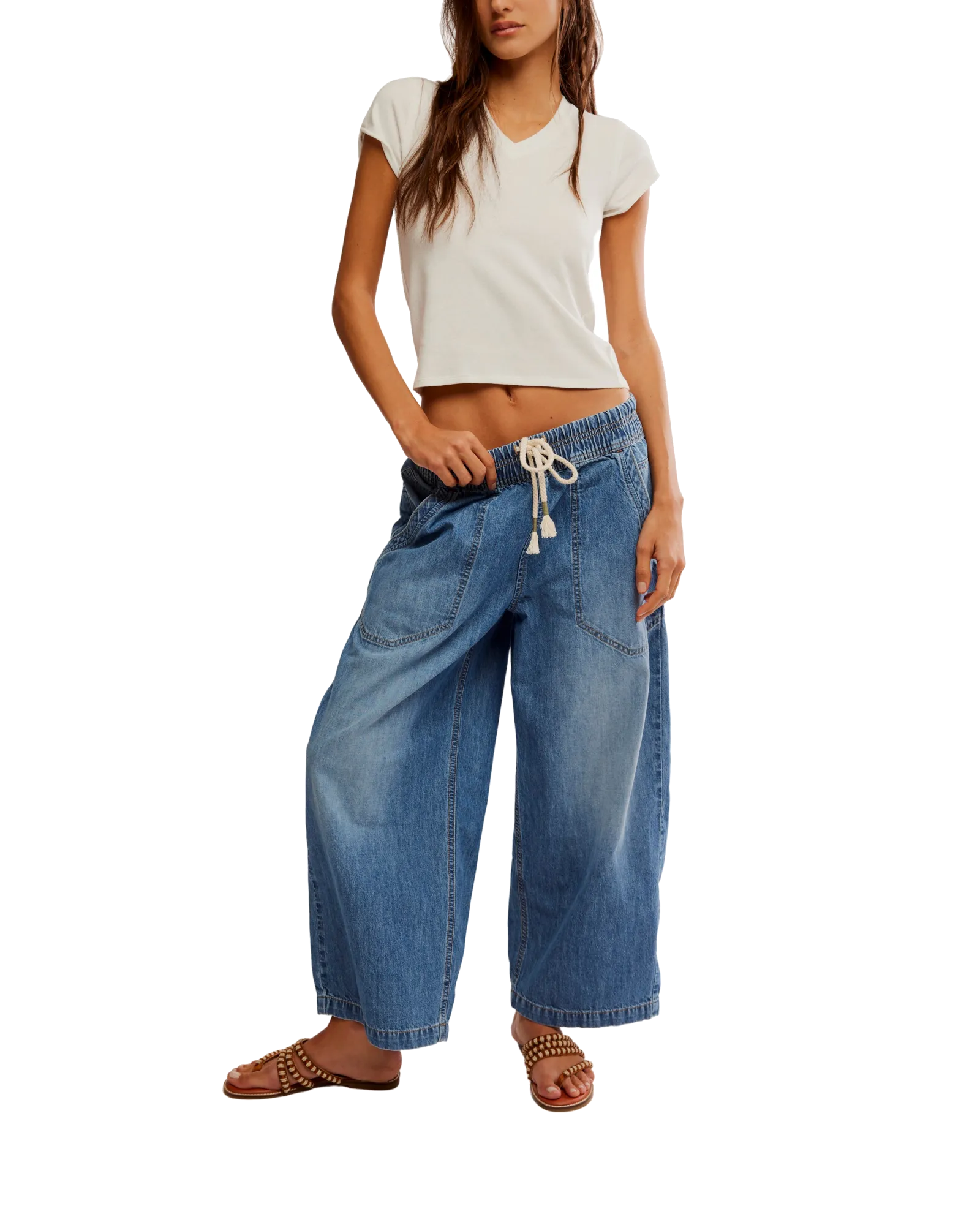 Free People Kleidung Easy Peasy Pull On Jeans in Kein Problem