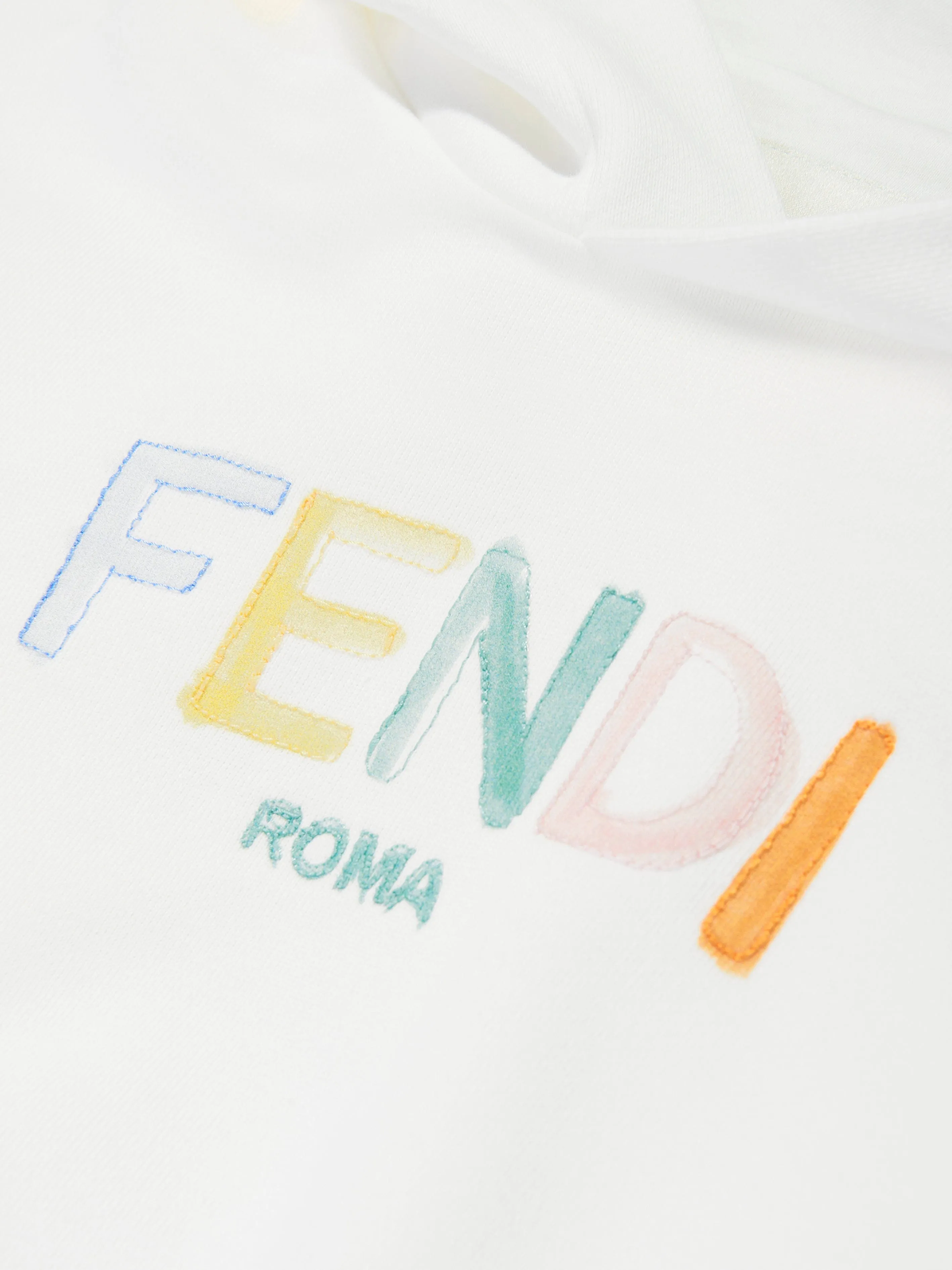 Mädchen Cropped Hoodie in Weiß