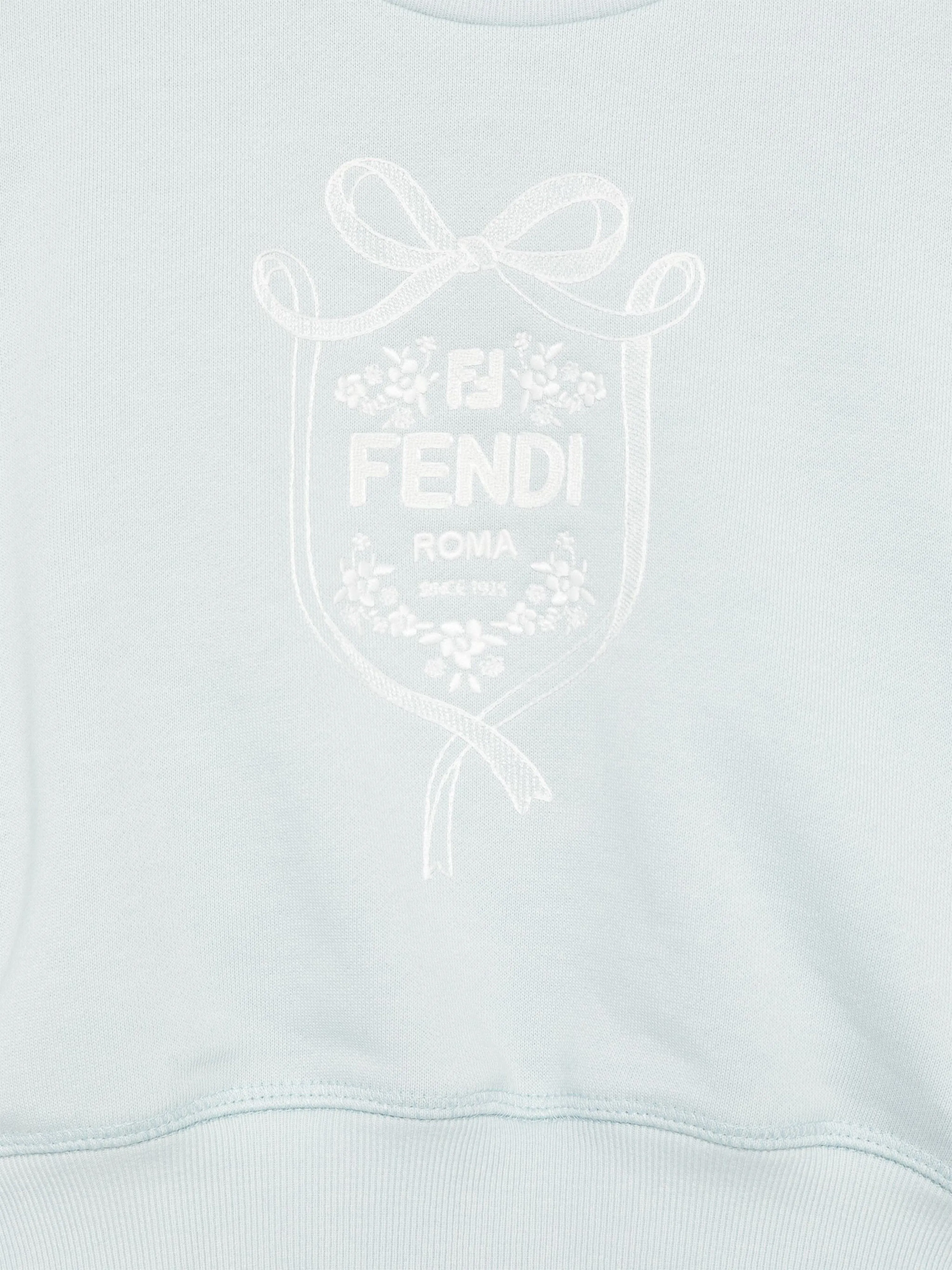 Mädchen Cropped Logo Sweatshirt in Blau