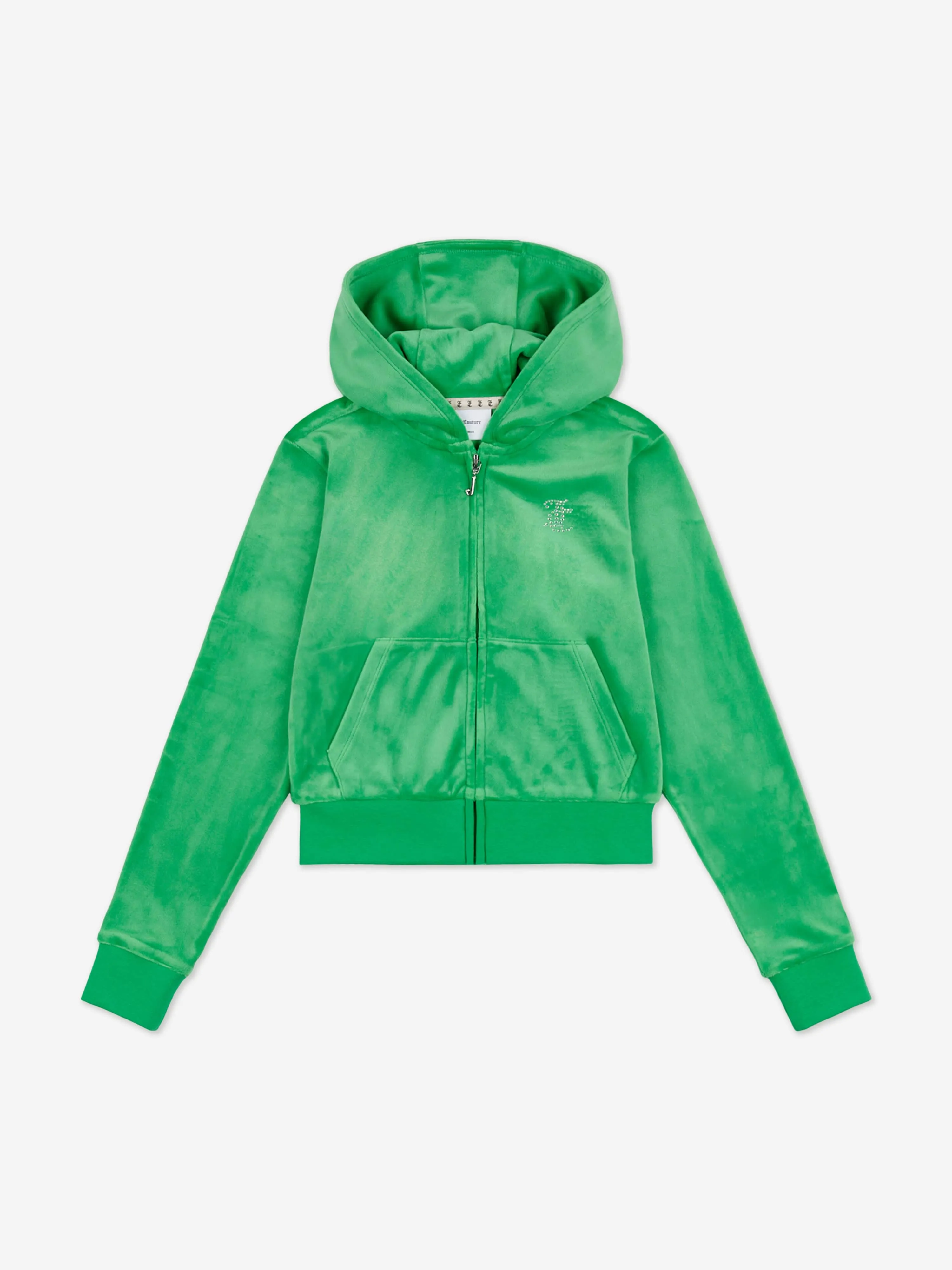 Mädchen Diamante Logo Reißverschluss Top in Grün