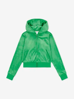 Mädchen Diamante Logo Reißverschluss Top in Grün