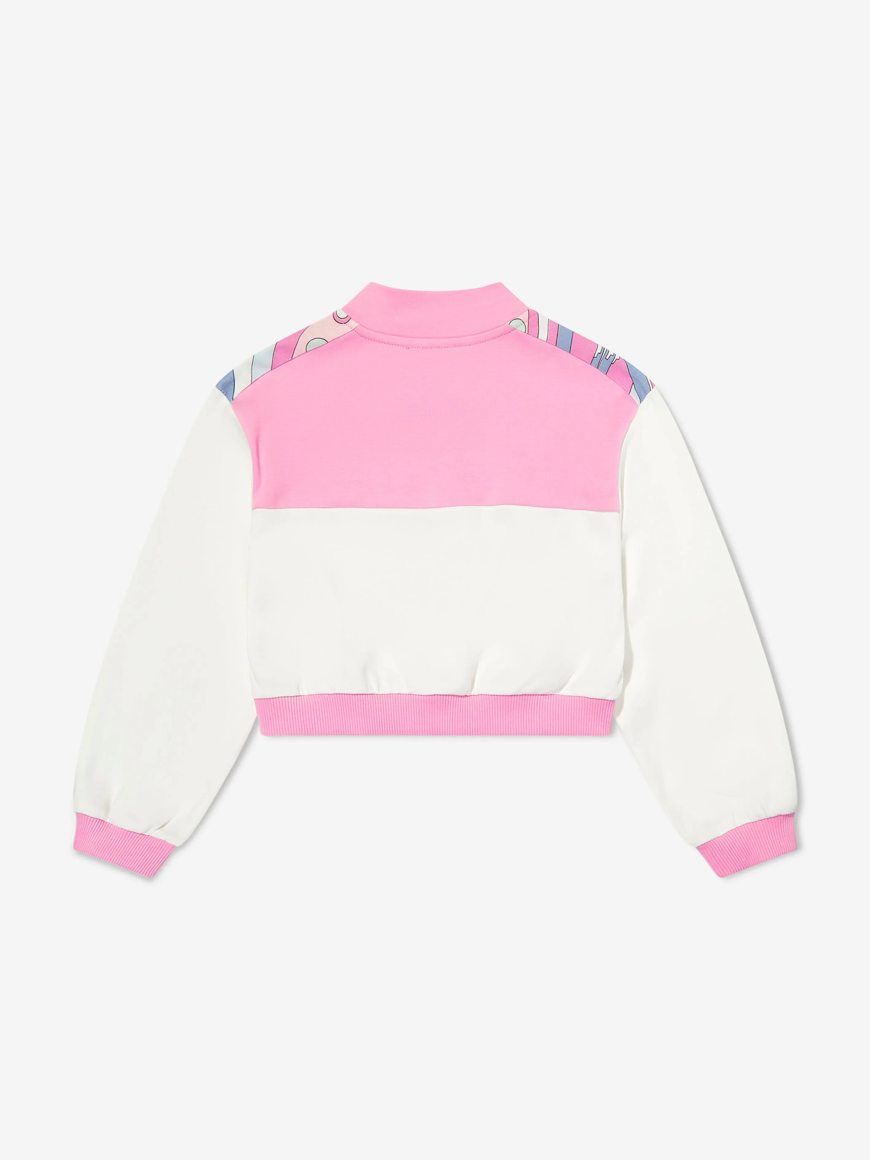 Mädchen Halbzip-Interlock-Sweatshirt in Lila