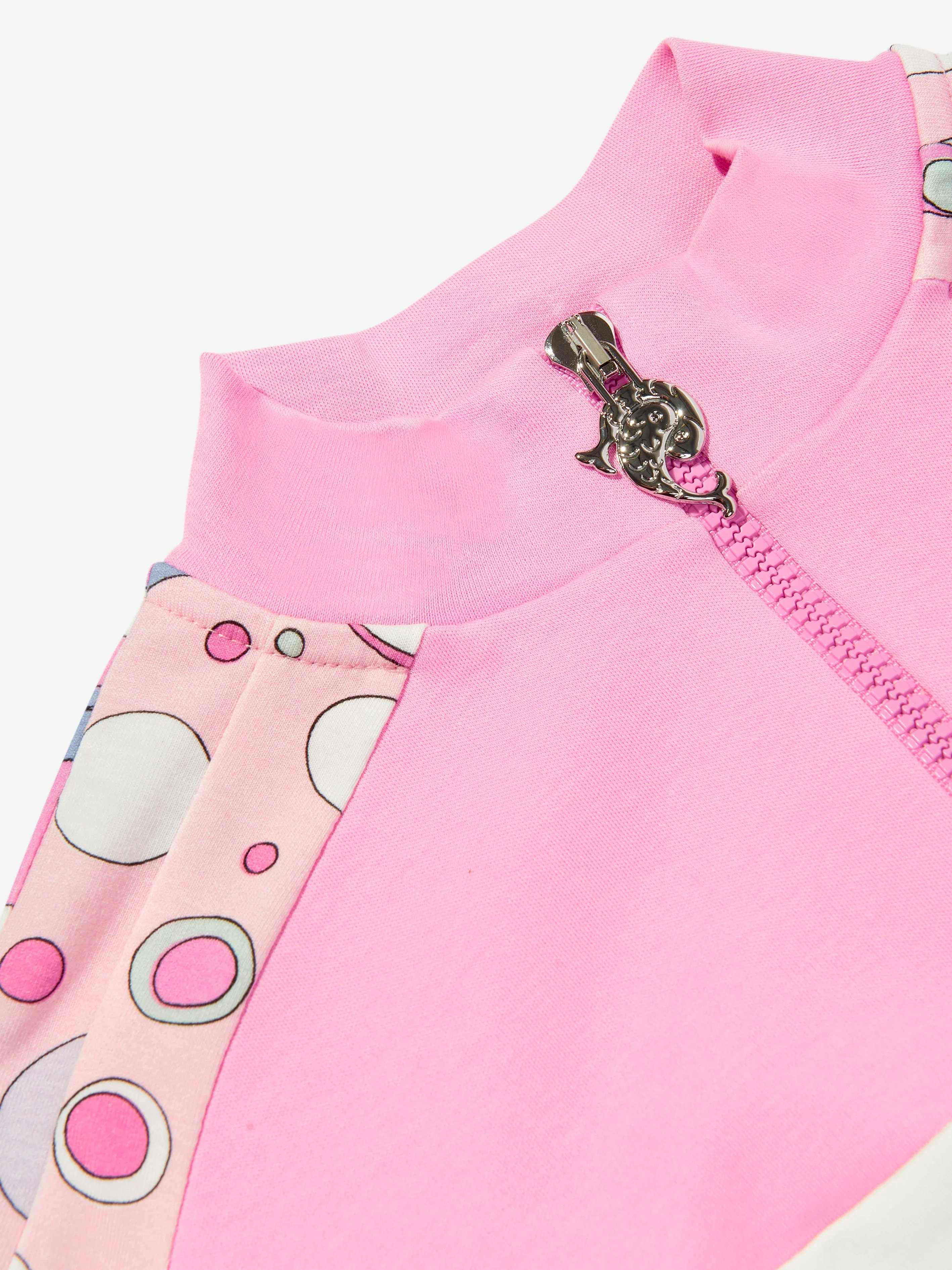 Mädchen Halbzip-Interlock-Sweatshirt in Lila