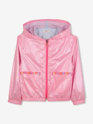 Mädchen Kapuzen-Windjacke in Rosa