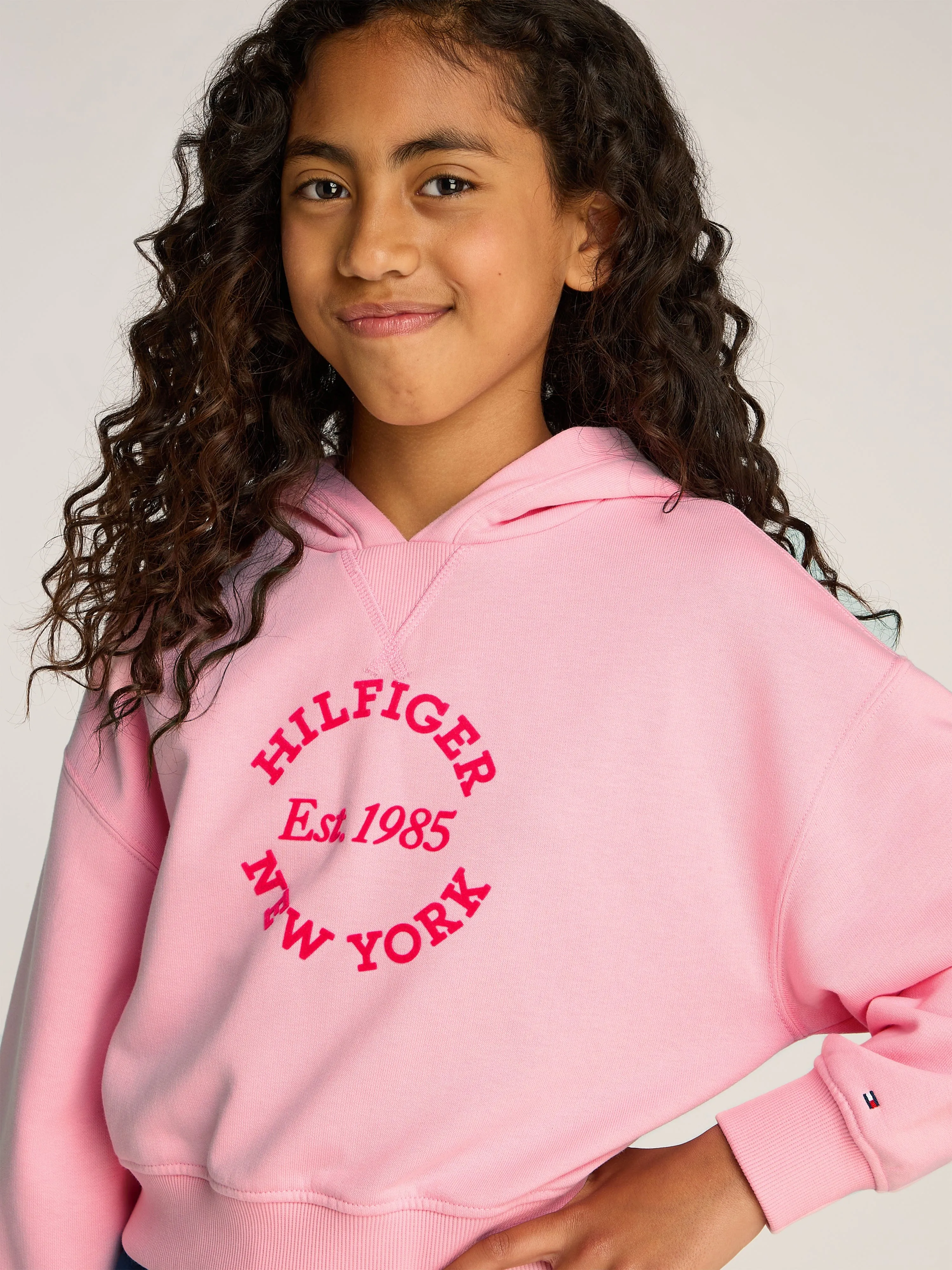 Mädchen New York Hoodie in Rosa