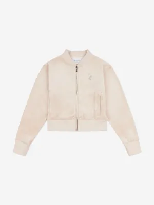 Mädchen kürzere Länge Reißverschluss Oberteil in Beige