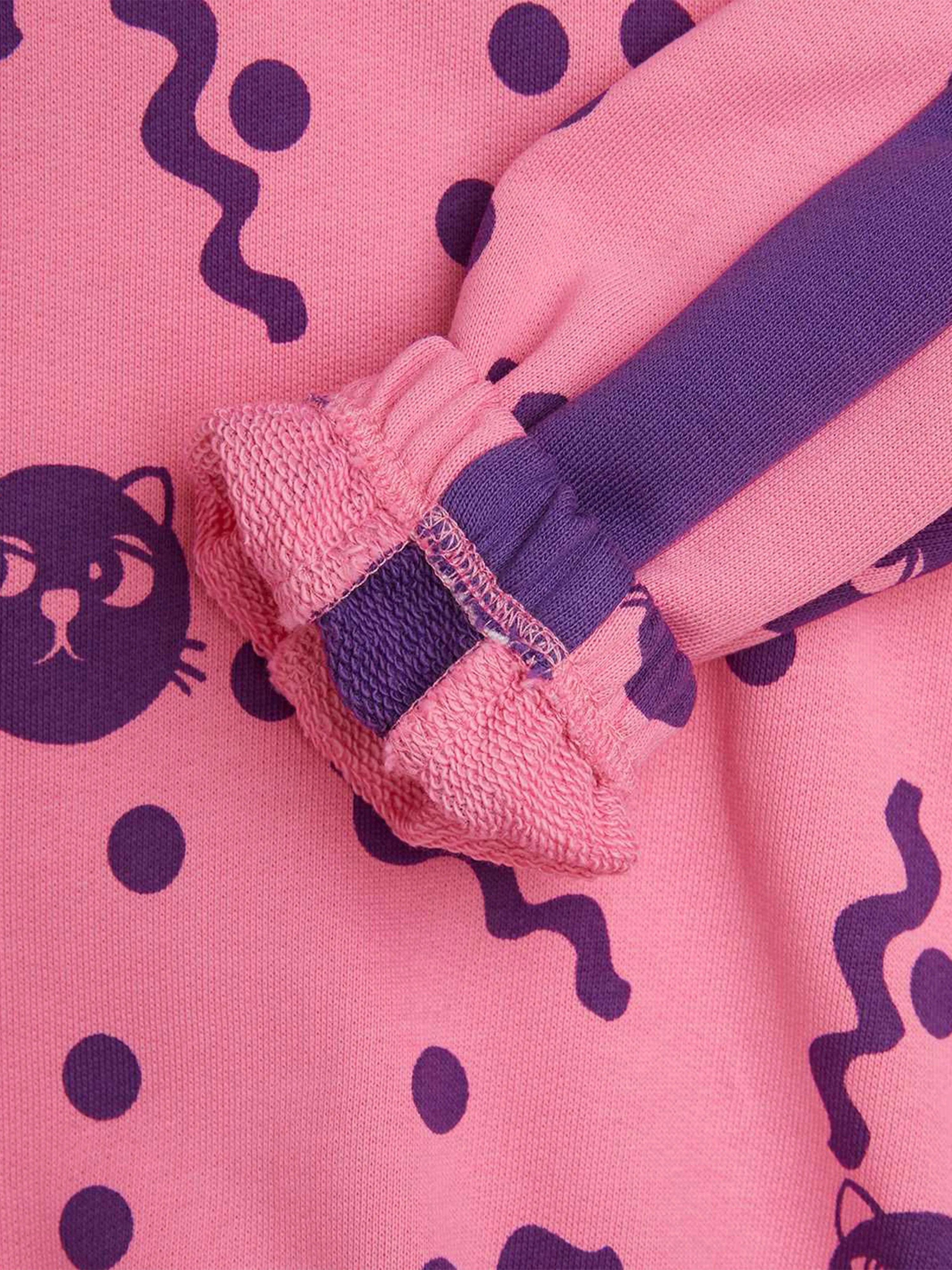 Mädchen Squiggly Cats AOP Sweatshirt in Rosa