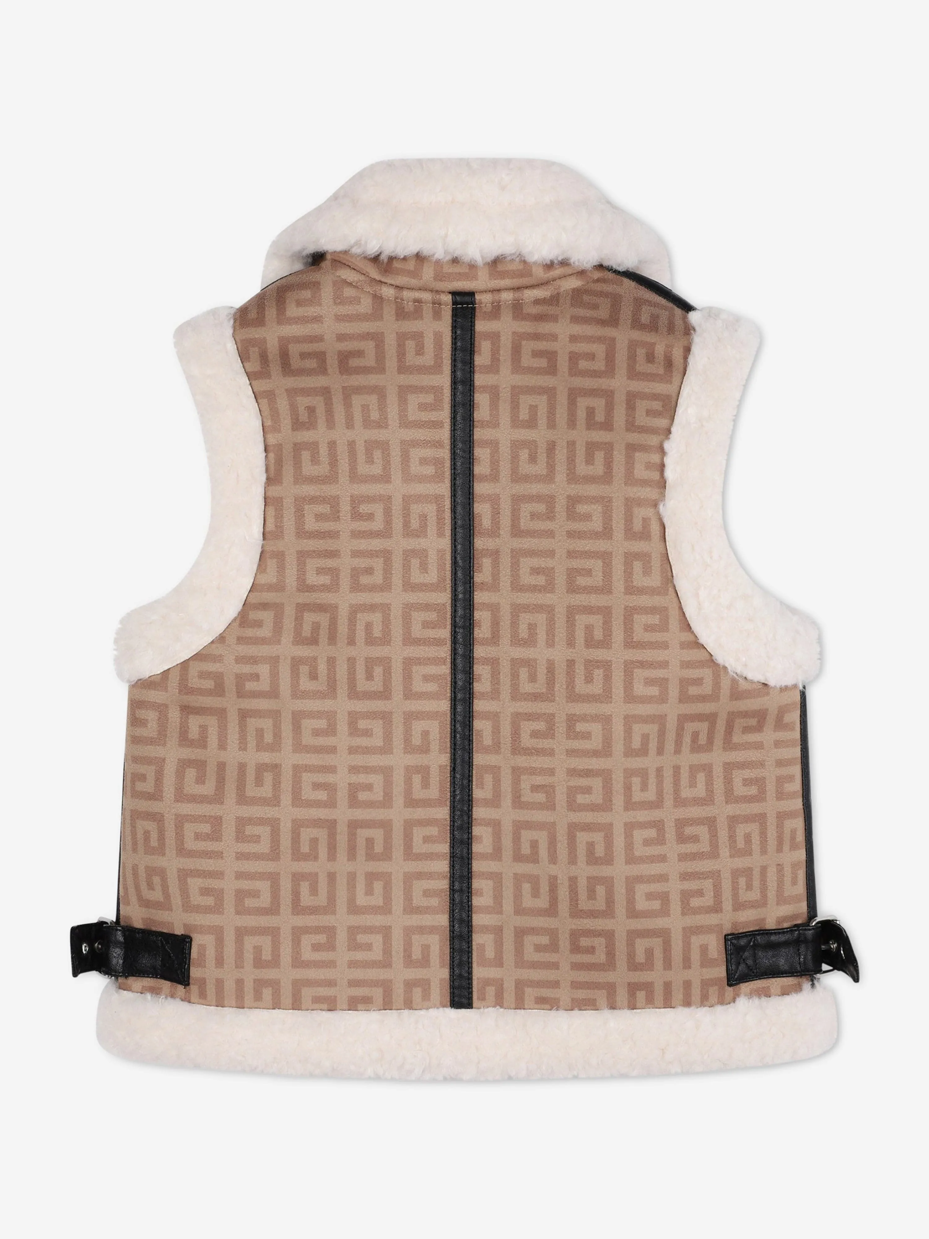 Givenchy Girls Sherling Gilet in Beige