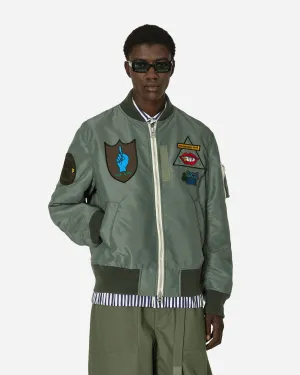 Gonz Nylon Twill Bomberjacke Khaki