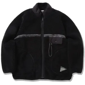 Gramicci x And Wander JQ Tape Fleece Jacket Schwarz