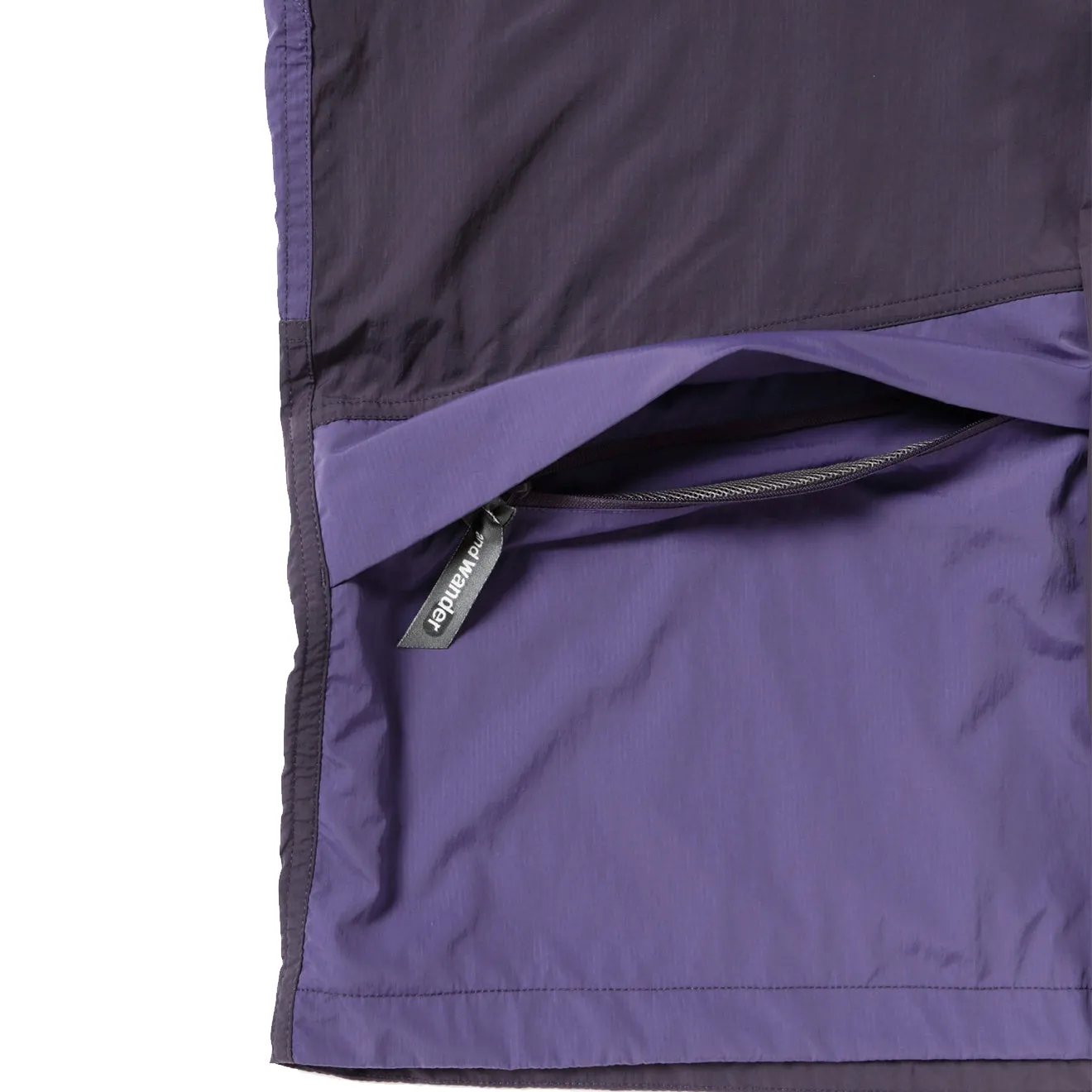 Gramicci x And Wander Patchwork Wind Hoodie Mehrfarbig Lila