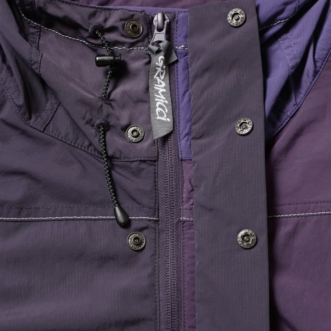 Gramicci x And Wander Patchwork Wind Hoodie Mehrfarbig Lila