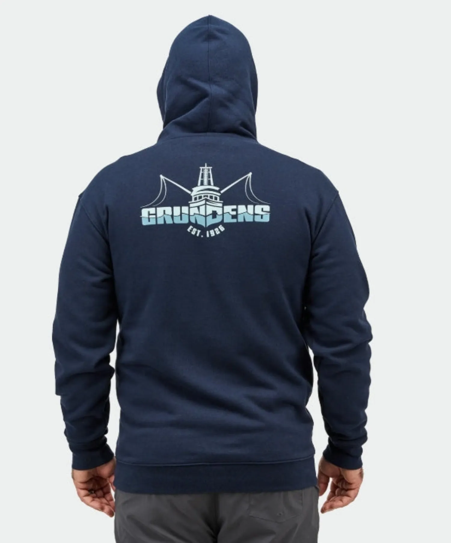 Grundéns Herren Boot Logo Grafik Kapuzenpullover Grundéns Kleidung