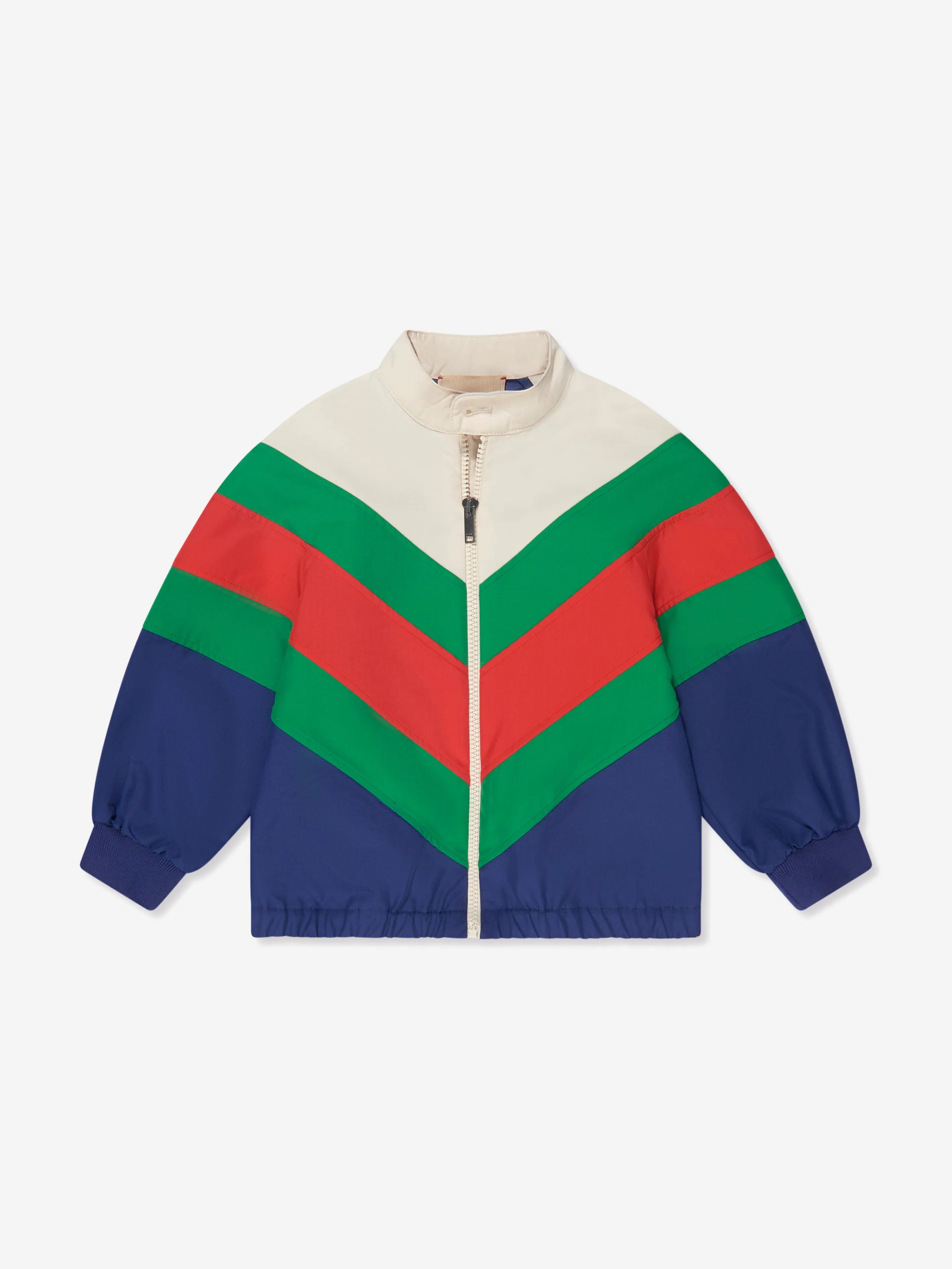 Gucci Girls Chevron Reißverschluss-Jacke in Mehrfarbig