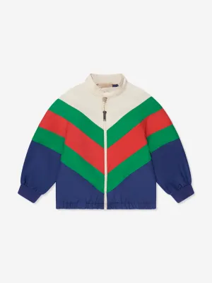 Gucci Girls Chevron Reißverschluss-Jacke in Mehrfarbig