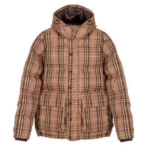 Hikerdelic Calland Plaid Puffer Jacket Braun Karo