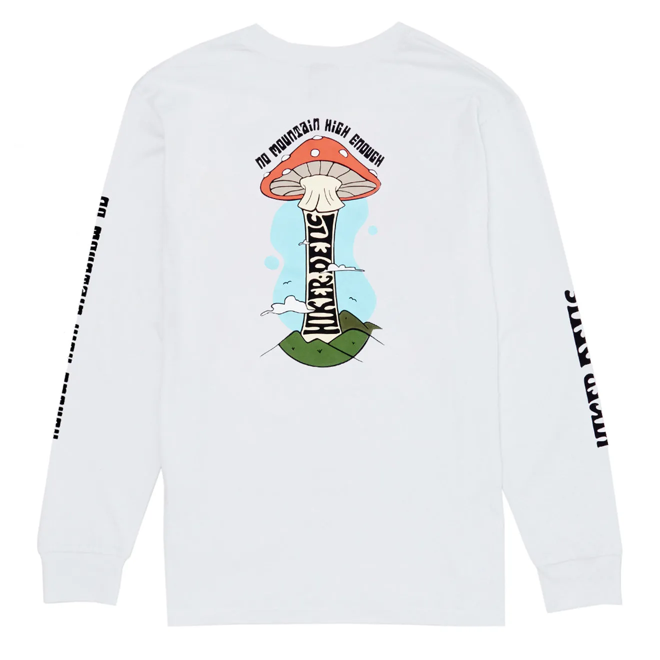 Hikerdelic Mountain High Langarm T-Shirt Weiß