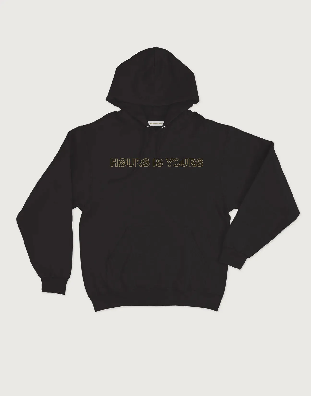 STUNDEN GEHÖREN DIR - OUTLINE HOODY - SCHWARZ