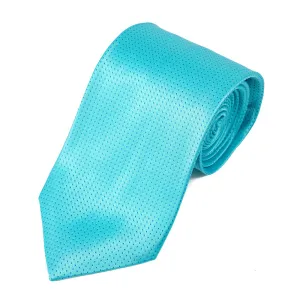 Isaia Aqua Blau Pünktchenseidenkrawatte Kleidung_Isaia
