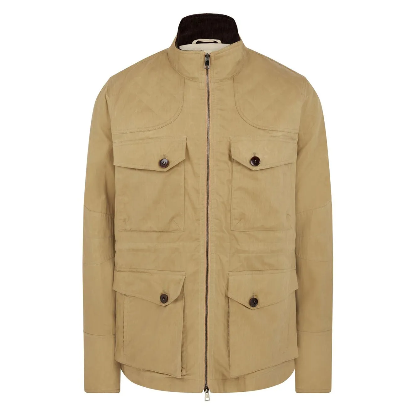 James Purdey Hanning Dry Wax Reisejacke Beige