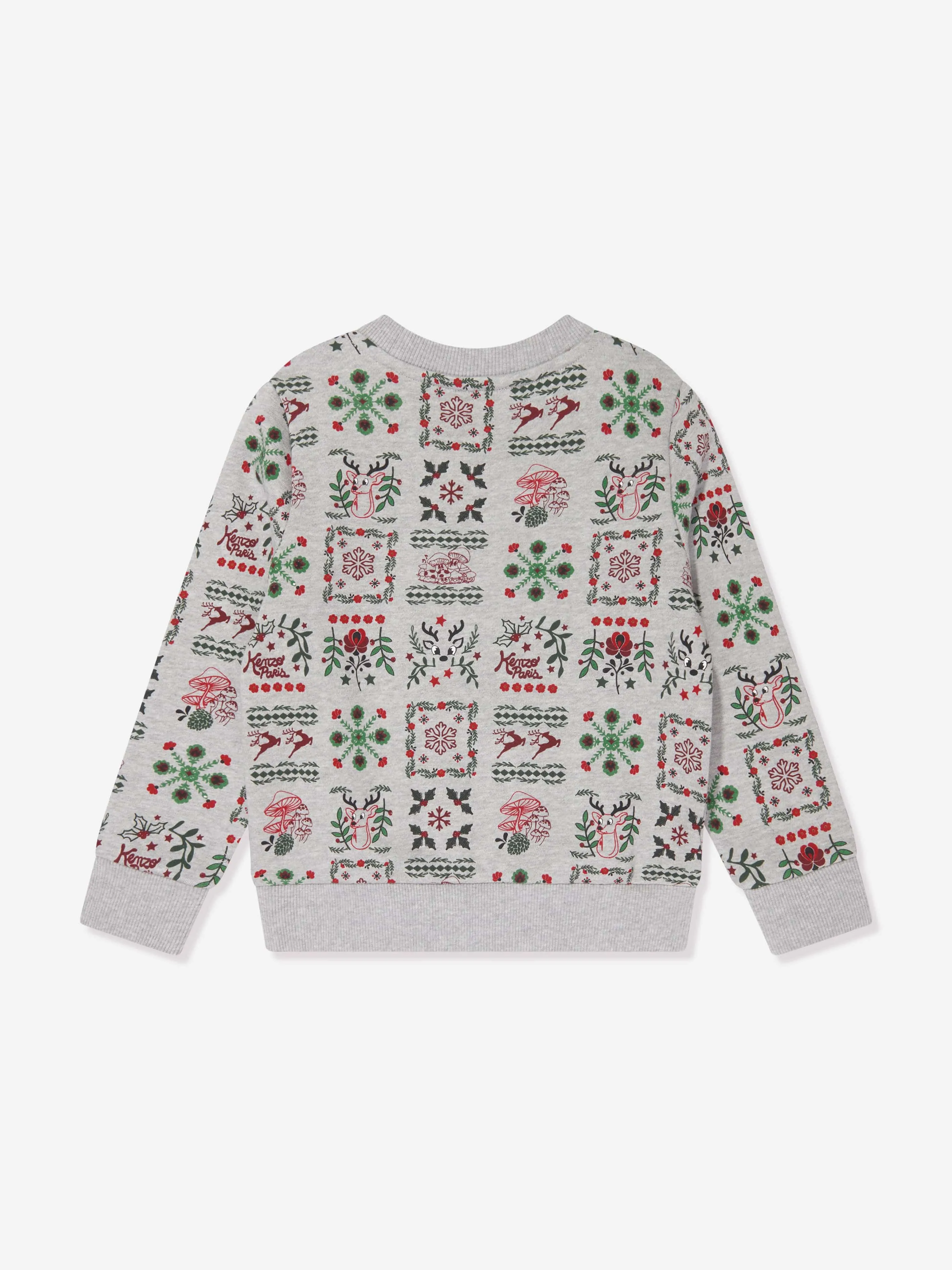 KENZO Boys Saisonales Print-Sweatshirt in Grau