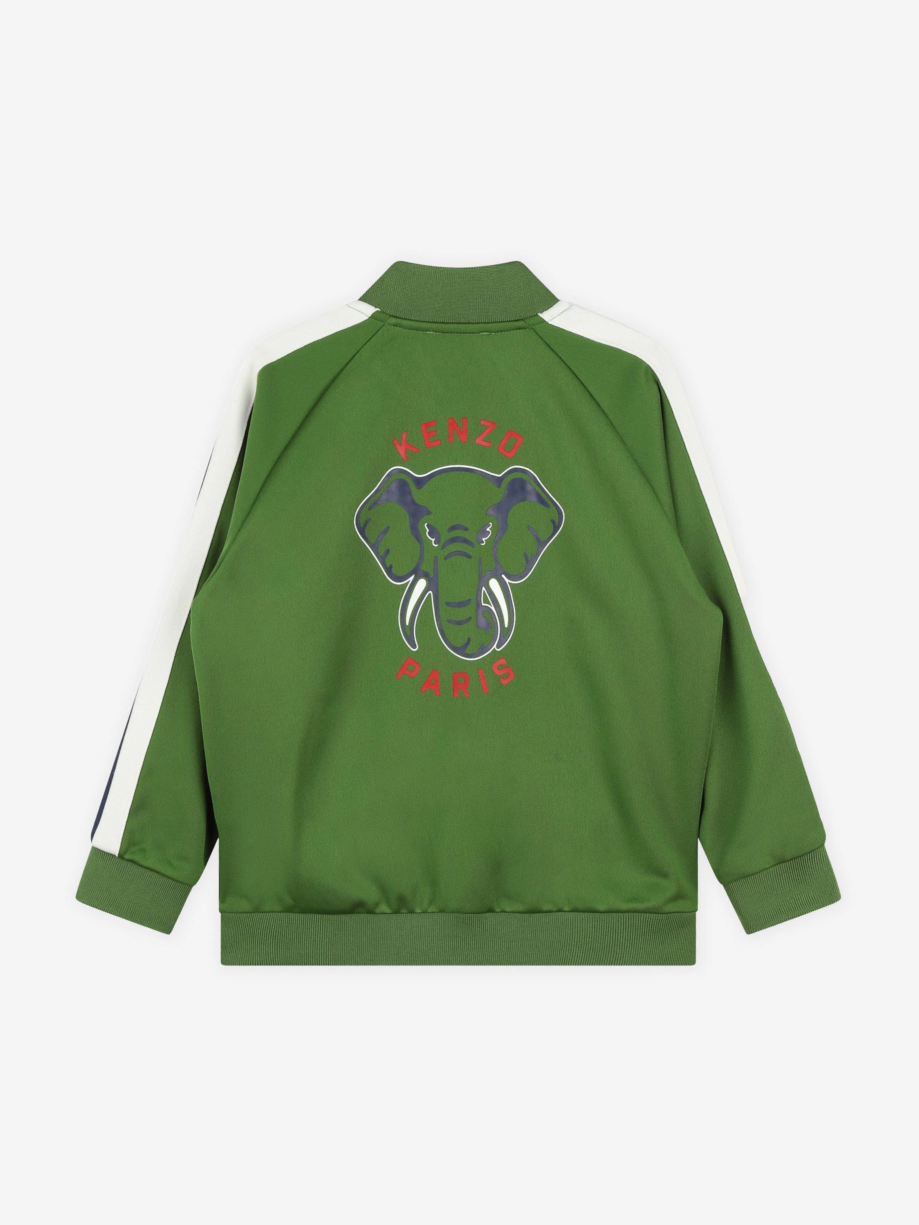 KENZO Kids Elefanten-Spurenjacke in Grün
