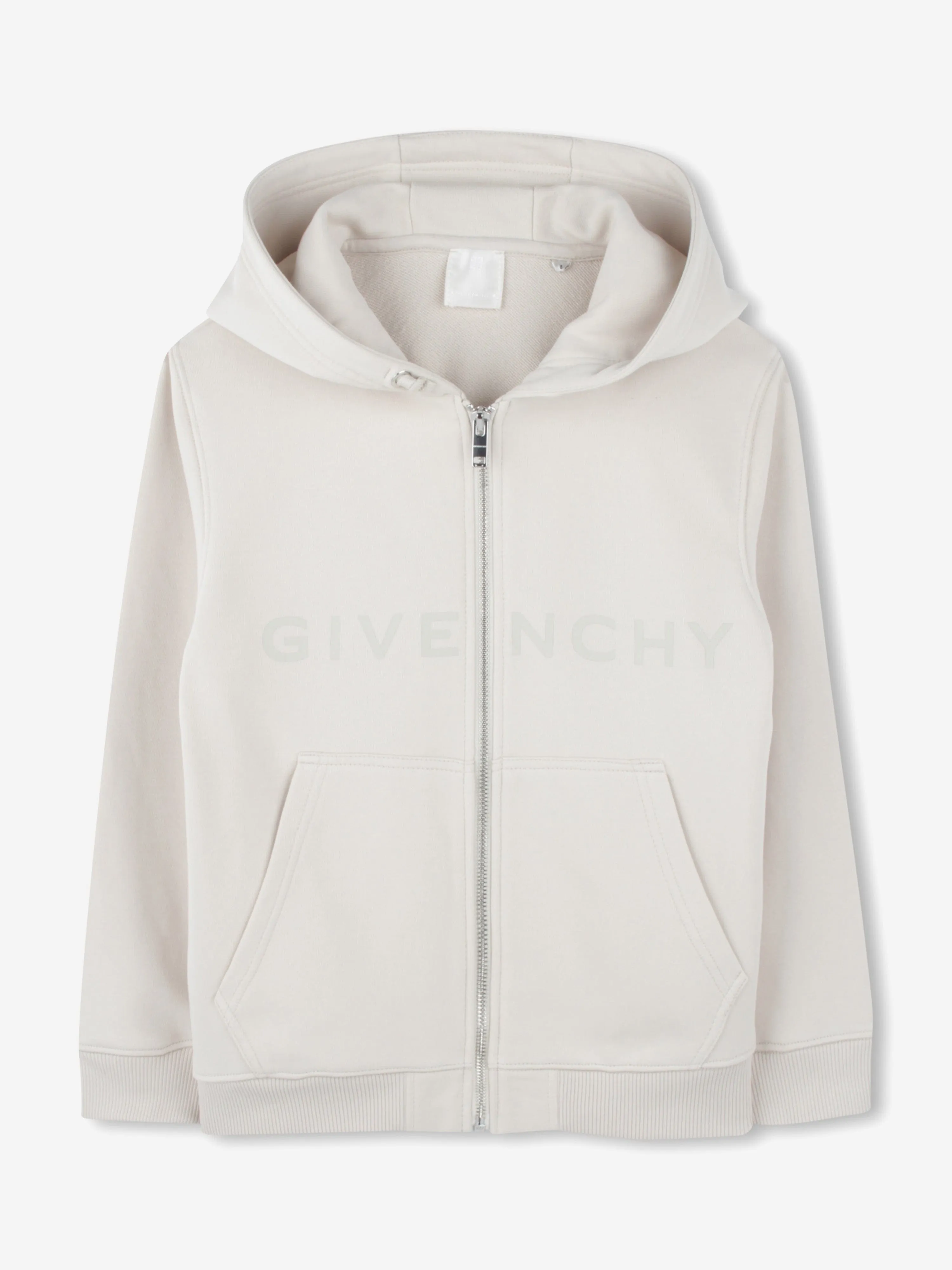 Kids 4G Logo Reißverschluss-Pullover in Beige