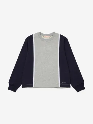 Kinder Colourblock Sweatshirt in Marineblau